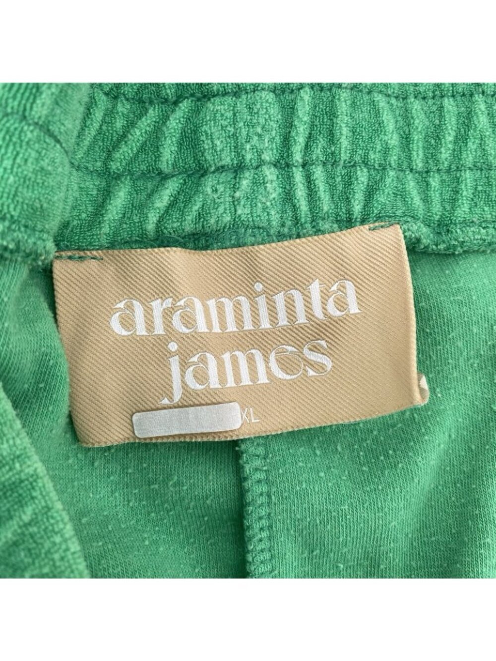 Araminta James Womens XL Terry Cruise Shorts Cotton Pockets Tropical Green - Picture 3 of 11